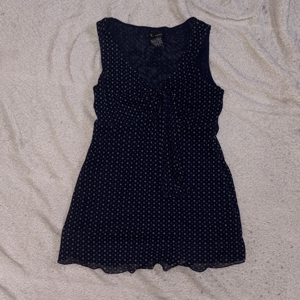 New York & Company Navy Blue Tank Top
